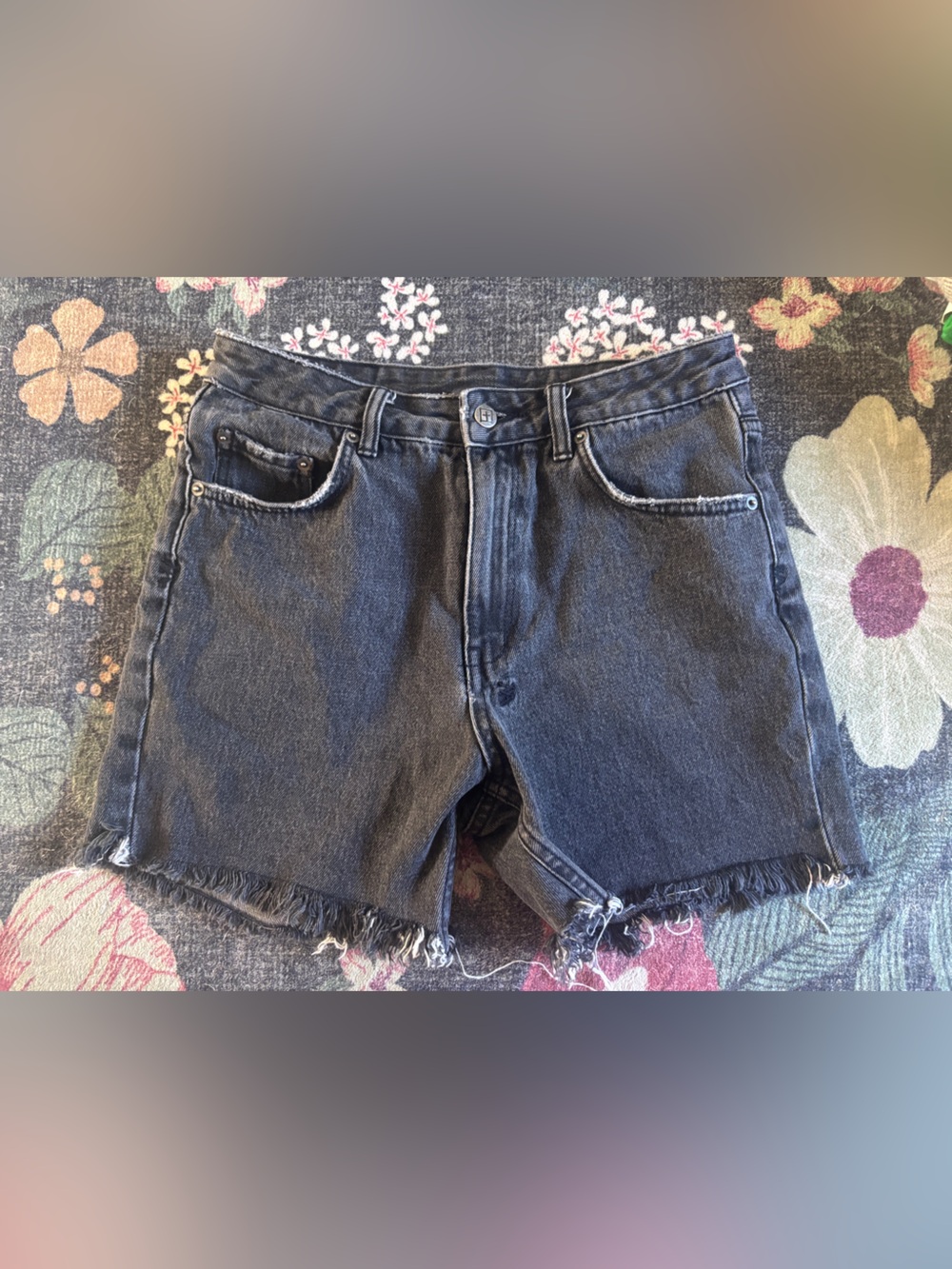 Ksubi High-Rise Black Denim Cutoff Shorts